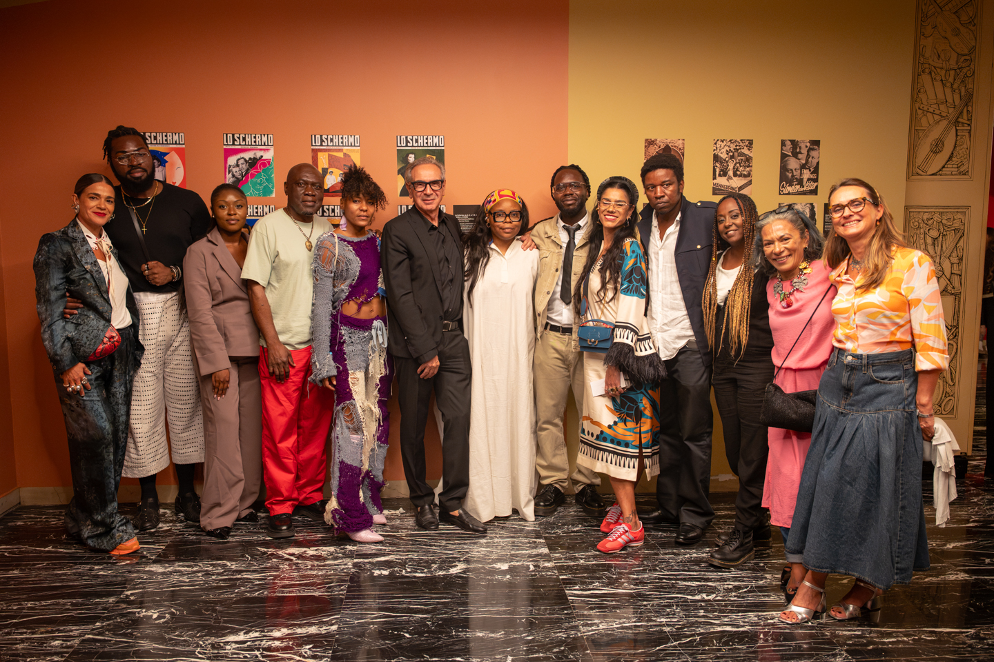 Emmanuel on stage with funders: Our Blog: LFA MA Filmmaking Alumnus Emmanuel Ektipah Blay Creates Levi’s and Afro Fashion Association Documentary for Milan Fashion Week